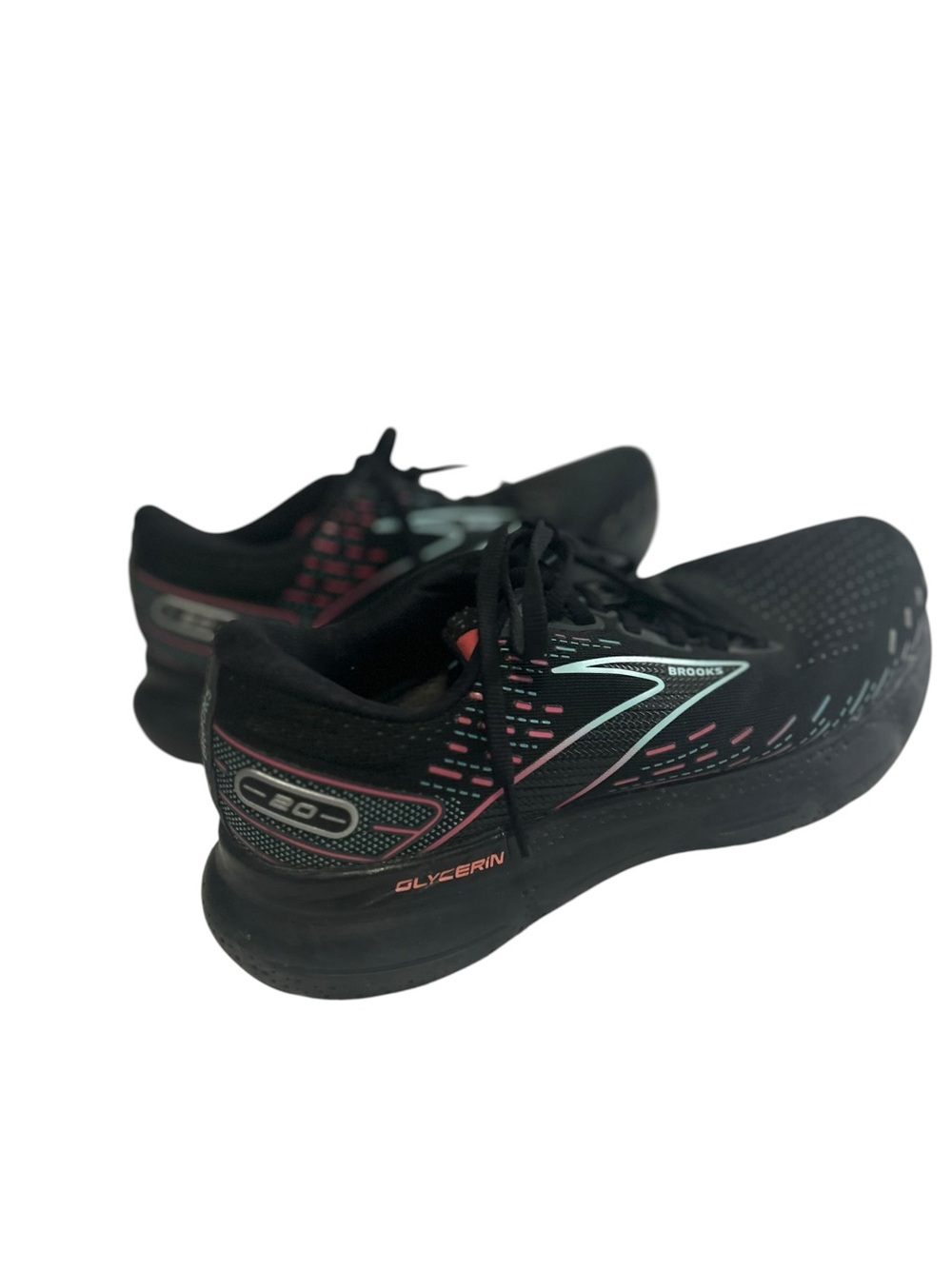 Brooks Glycerin 20 Black Pink Blue Running Shoes Women’s